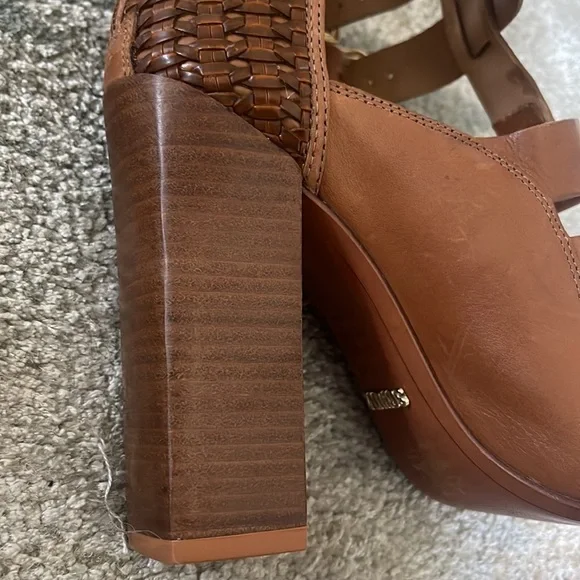 SCHUTZ Gladiator Heeled Sandals- Incredible Brown Leather Gold Hardware Sz 40 - Picture 6 of 9